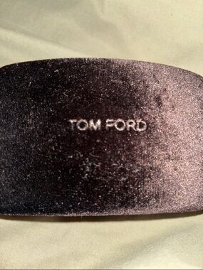 Tom Ford Black Velvet Eyewear Case w/purplish styled frames inside